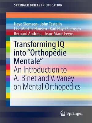 cover image of Transforming IQ into "Orthopédie Mentale"